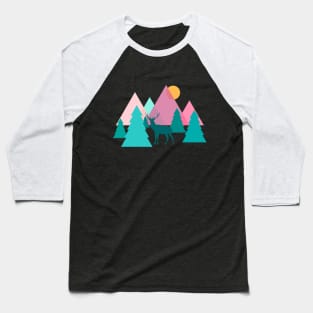 Abstract moutains and forest Baseball T-Shirt